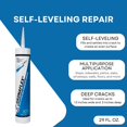 Akonaflex SelfLeveling Concrete Repair Crack Filler Caulk, Gray