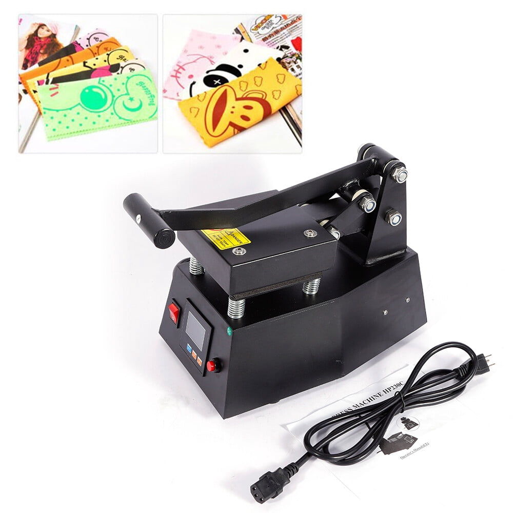 450W Hot Press Machine, Small Digital Label Heat Press Machine for Clothing LOGO 110V