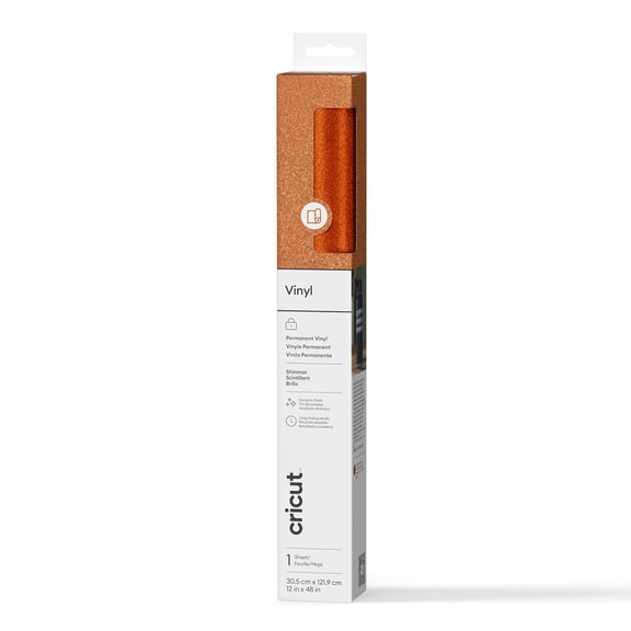 Cricut® Shimmer Vinyl – Permanent (12 in x 48 in), 12" x 48",Orange