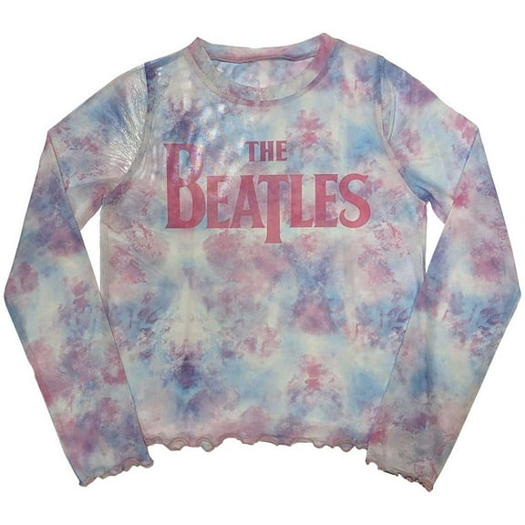 The Beatles Women's Long Sleeve T-Shirt: Drop T Logo (Mesh) (X-Small)