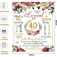 thumbnail image 3 of LHSHID 40th Happy Birthday Blanket for Woman 40th Birthday Decorations for Women 40 Year Old Birthday Gift Ideas for Her Mom Blankets from Daughter to Mom Flower Soft Throw Blanket 60"x80", 3 of 7
