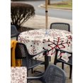 thumbnail image 4 of Outdoor Tablecloth with Umbrella Hole and Zipper, Red Snowflake Christmas Square Table Cloth 60x60 Inch Waterproof Tablecloth, Xmas Snowflake Rustic Picnic Table Cover for Patio Camping, 4 of 7