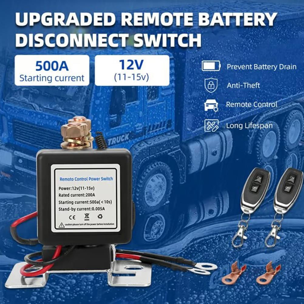 Remote Battery Disconnect Switch, Wireless Car Battery Kill Switch with Smart Voltage Protection, Anti Theft Power Cut Off to Prevent Battery Drain By PULMCheerger