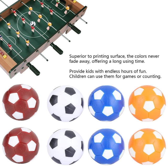 Peahefy Ballon de Soccer de Table, Mini Ballon de Soccer de Table, 8 Pcs Mini Ballons de Soccer de Table Colorés de Remplacement Ballon de Jeu de Table 36mm