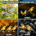 thumbnail image 4 of Luces LED solares para pájaros en forma de guirnalda con diseño de clip impermeable para jardines, balcones, árboles y caminos, energía solar automática, iluminación decorativa cálida, 4 of 6