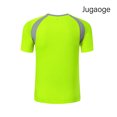 thumbnail image 2 of Sinleey Kids Boys Athletic Sports Performance Shirt UPF 50+ UV Sun Protection Rash Guard Vest Swim Fluorescent Green 2XL, 2 of 4