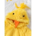thumbnail image 4 of Cjfdfy Toddler Baby Baby Boys Girls Duck Outfit Halloween Animal Costume Newborn Baby Fall Clothes Plush Long Sleeve Hoodies Rompers Stripe Long Pants Set, 4 of 9