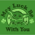 thumbnail image 2 of Boy's Star Wars: The Mandalorian St. Patrick's Day Grogu May Luck be with You Distressed  Graphic Tee Kelly Green X Large, 2 of 4
