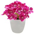 thumbnail image 1 of Faux Flower in Pot - Decorative Mini Artificial Potted Plant Fake Bonsai Flower, 1 of 4
