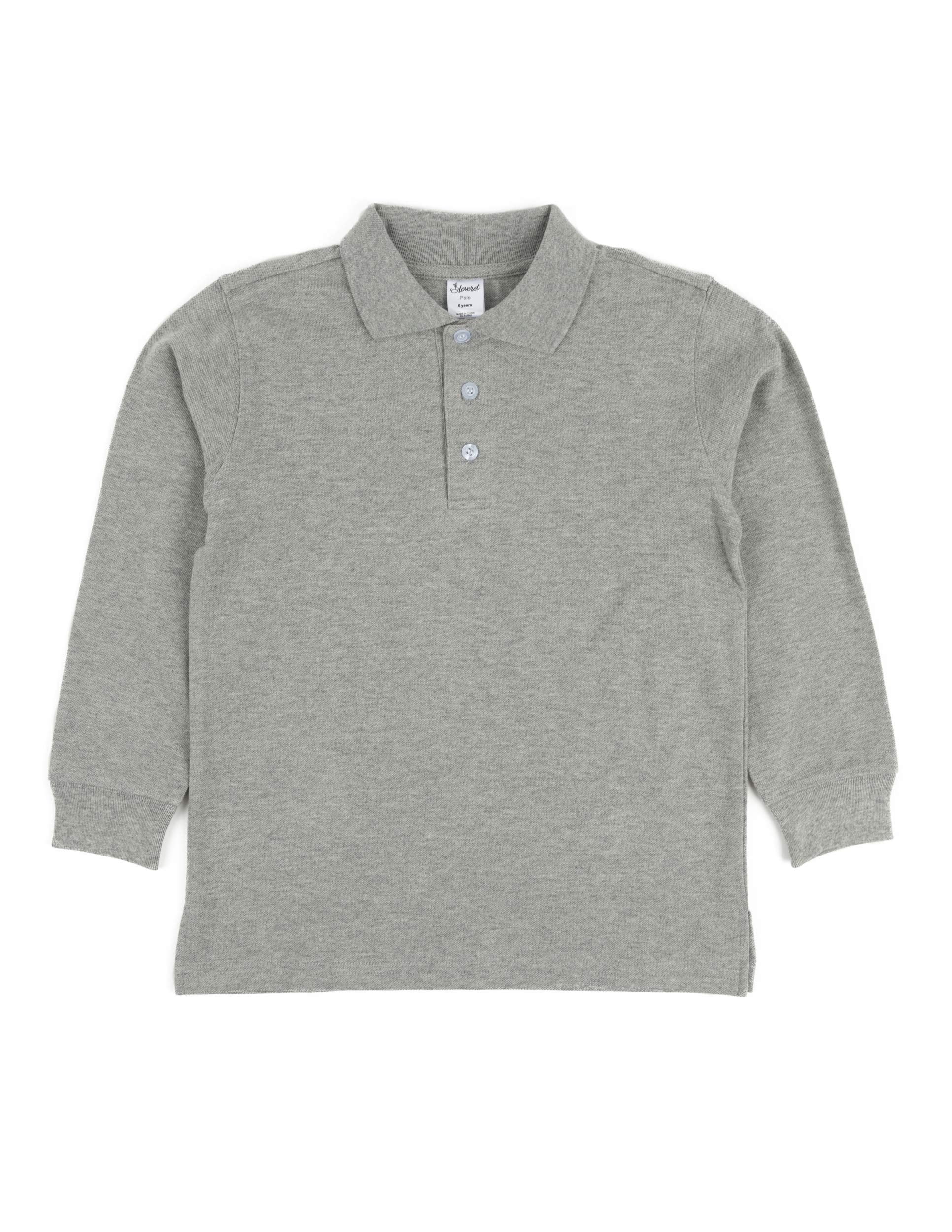 Leveret Kids & Toddler Boys Girls Long Sleeve 100% Cotton Polo Shirt ...