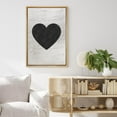 thumbnail image 4 of IDEA4WALL Framed Canvas Wall Art Boho Heart Digital Art Modern Black and White Geometric Illustrations Print Vintage Minimal Wall Decor for Living Room, Bedroom, Office - 16"x24" Natural, 4 of 5