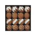 thumbnail image 3 of 16 bolas navideñas de terciopelo flocadas, elegantes y decorativas para el árbol de Navidad. Café, 3 of 9