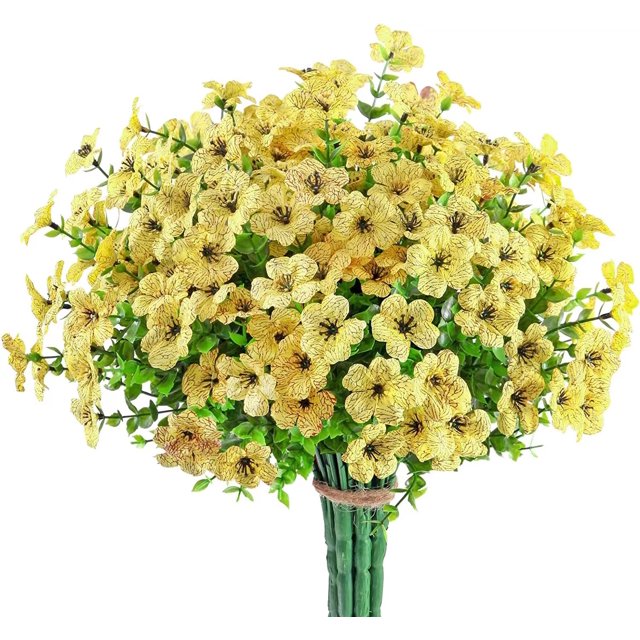 piezas 7 tenedor eucalipto violeta simulación ramo de flores arreglos decorativos arreglo floral