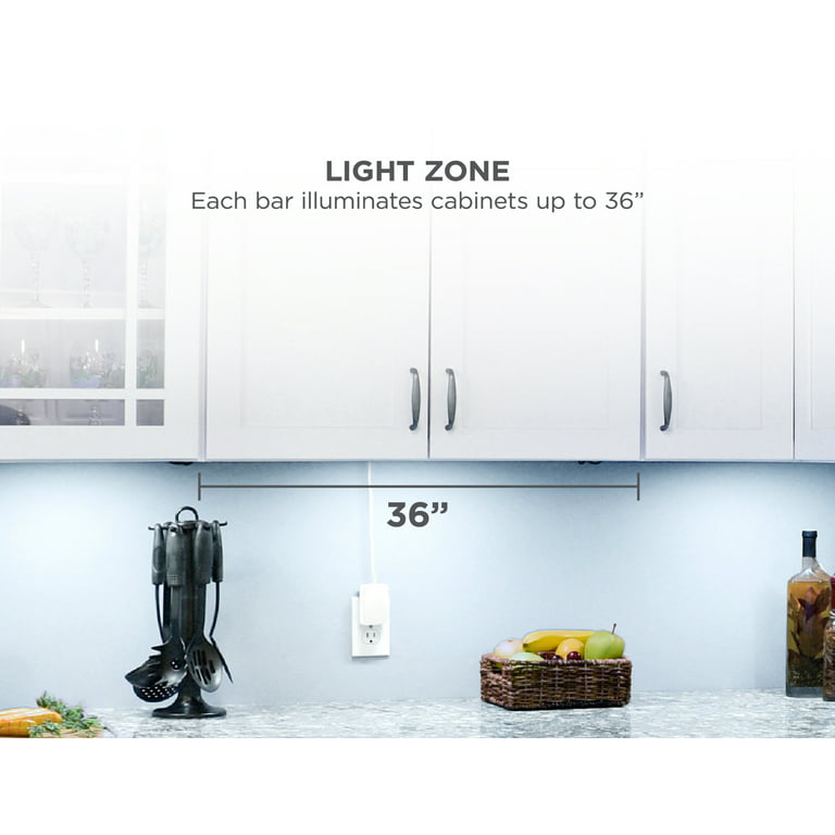BLACK+DECKER LED 12-inch Under-Cabinet Lights Kit, 2 Bars, Natural Daylight  