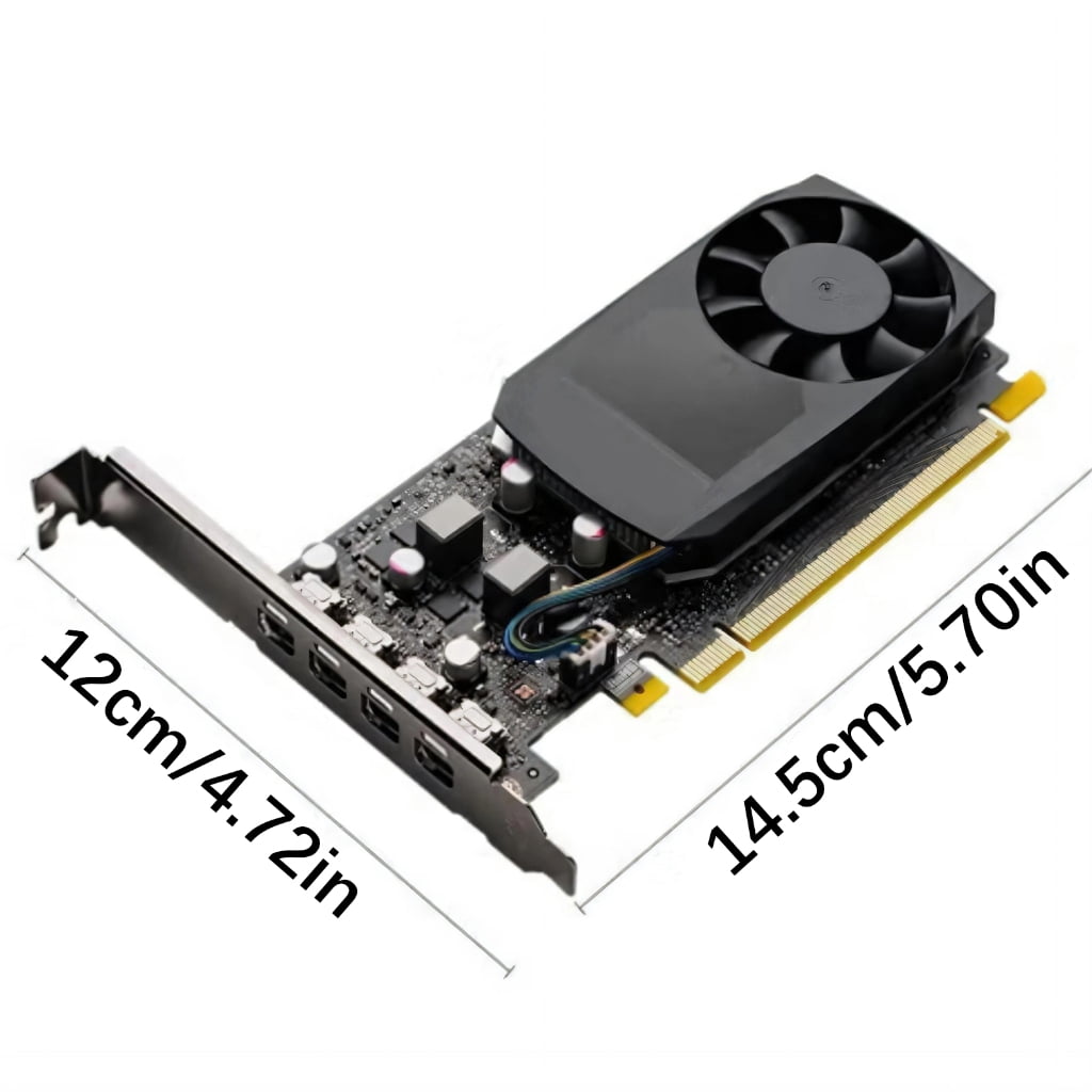 Graphics Card Up to 4 Monitors at 4K Resolution with 2GB GDDR5 Memory for Enhances Productivity in Multiple Task