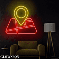 thumbnail image 4 of Glowneon Mapping Neon Sign, Map Led Sign, Map Direction Wall Decor, 4 of 5