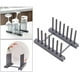 thumbnail image 4 of Organizador de tapas para ollas y sartenes, escurridor para platos de cocina gris, 4 of 5