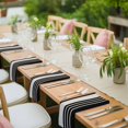 thumbnail image 3 of Black Beige Striped Cloth Napkins, Modern Farmhouse Retro Lines Washable and Reusable Dinner Napkins Set of 6, Table Napkin for Kitchen Party Birthday Wedding Hotel Housewarming 20"x20", 3 of 8