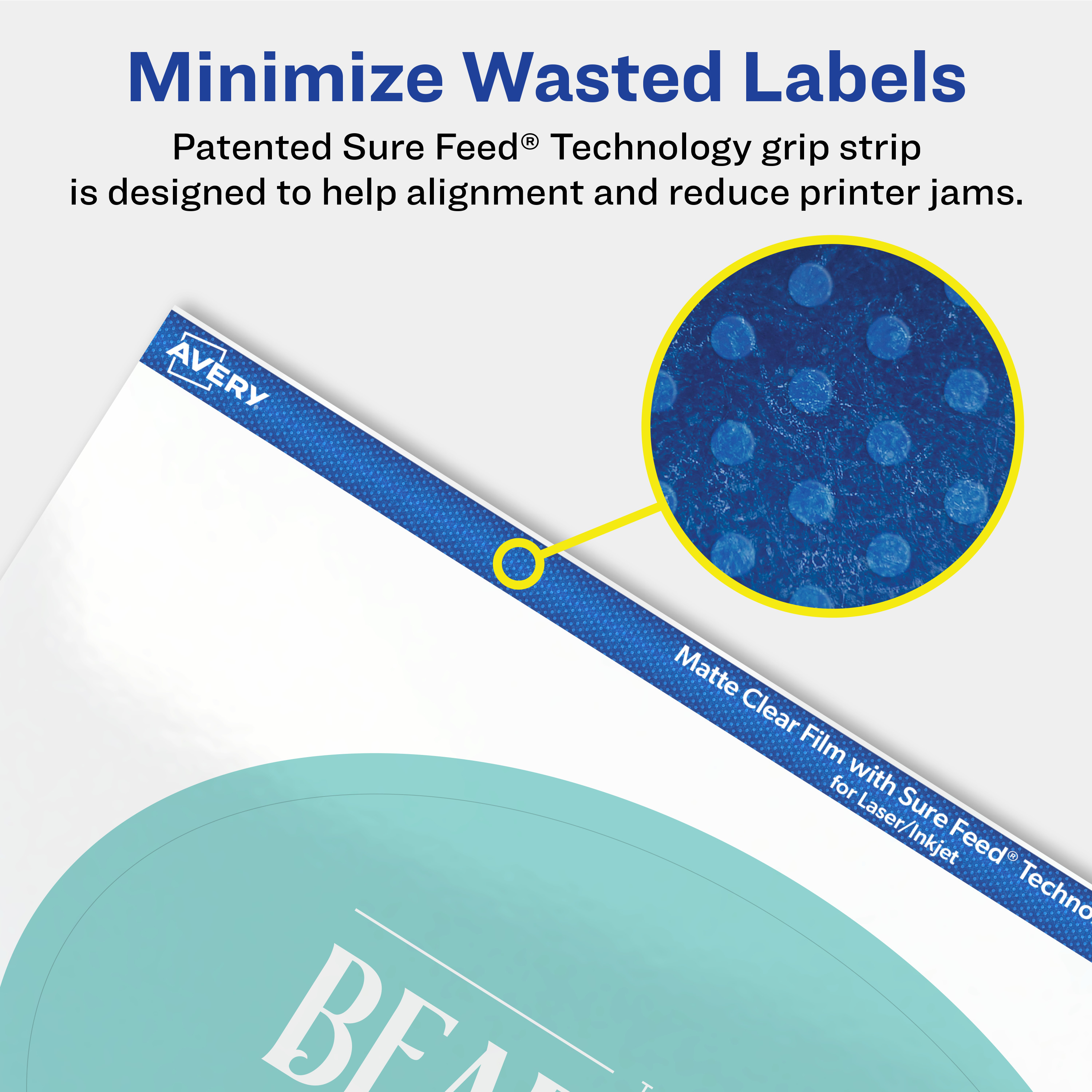 Avery Matte Clear Oval Labels, 4" x 6", 50 Labels Total