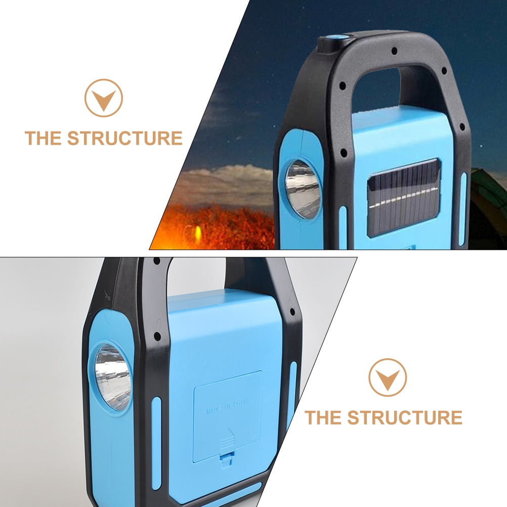 Camping Lights Portable Work Lantern Lamparas De Mano Recargables Torch Solar Powered Rechargeable Rainproof USB Rubber
