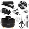thumbnail image 6 of Gold Office Supplies Set, Pencil Holder for Desk,Gel Pen, Stapler, Tape Dispenser, Scissors,Clips and 1000pcs Staples, Office Decor for Women, Gold Desk Accessories, 6 of 7