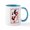 White/Blue Inside, variant on CafePress - Happy Christmas Krampus Mugs - 11 oz Ceramic Mug - Novelty Coffee Tea Cup