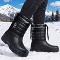 thumbnail image 6 of LONKITO Men's Snow Boots Insulated Mid-Calf Round Toe Warm Winter Pull-On Fleece Lined Boots, 6 of 6