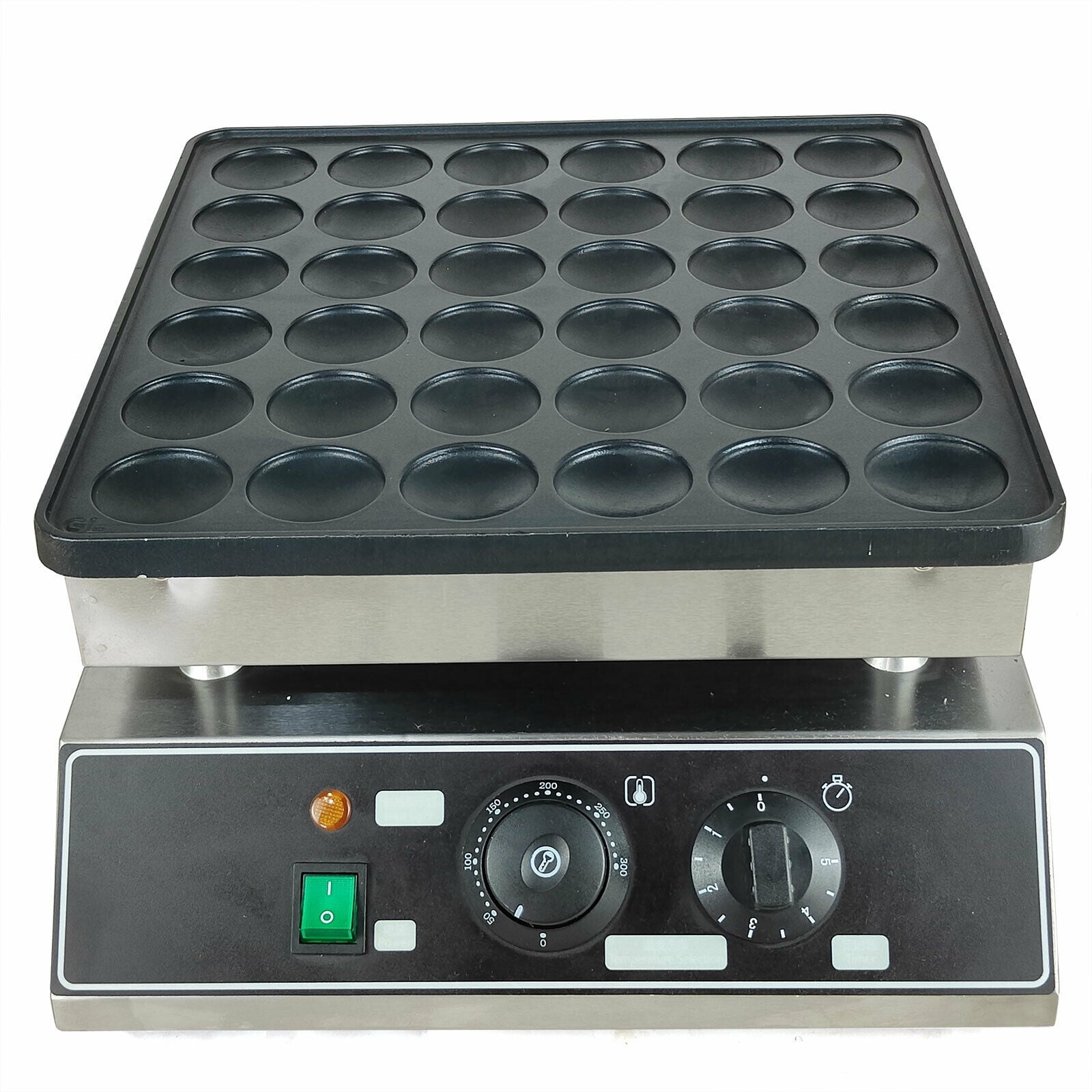 Waffle Furnace 36 Grid Electric Pancake Maker Stainless Steel Waffle Bread Maker Non-stick Pan Nonstick 36 Holes Electric Mini Dutch Pancakes Maker Baker Machine Commercial Home Electric Waffle Maker