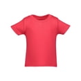 thumbnail image 2 of Marky G Apparel Baby and Toddler Short-Sleeve T-Shirts 100% Cotton Jersey Crew-Neck Tee, 18M, Heather/Red/Heather(Pack of 3), 2 of 7