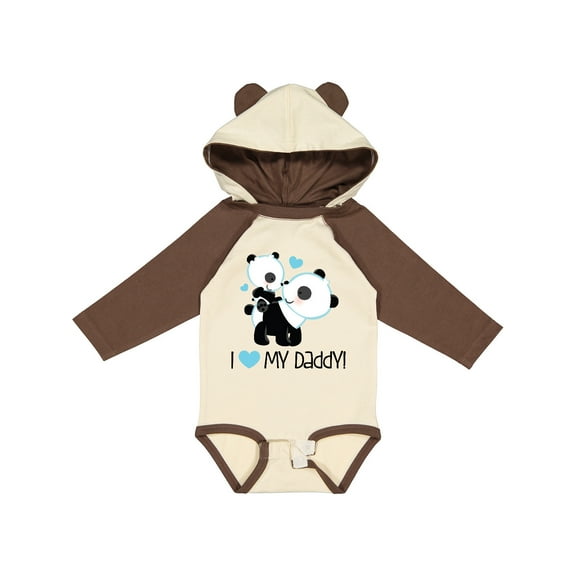 Inktastic I Love My Daddy Boy Bear Boys Long Sleeve Baby Bodysuit
