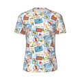 thumbnail image 5 of Wukai Summer Stamp Print Men's Short-Sleeved Mesh T-Shirt,Quick-Dry Short Sleeve Workout T-Shirt-X-Large, 5 of 8