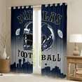 thumbnail image 2 of jejeloiu Dallas Curtains Pack of 2 (42x84 Each),Rugby Sports Curtains Blackout,Boys Ball Games City Bedroom Curtains,Breathable Room Decorative, 2 of 6