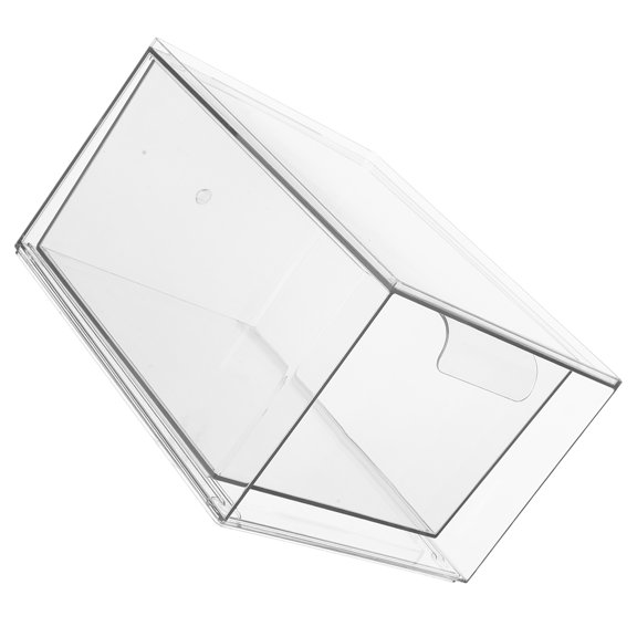 Hemoton Clear Stackable Storage Drawers Acrylic Bathroom Makeup Organizer Cosmetics Storage Bins For Vanity Undersink Kitchen Cabinets Pantry Home