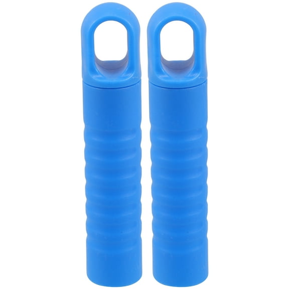 CIMAXIC Hanging Hole Mop Handle End Cap Blue PP Material 2pcs