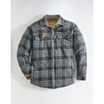 thumbnail image 2 of Venado Men's Plaid Shirt Jacket -Long Sleeved Quilt Lined Brushed Flannel Rugged Shirt (Plaid Blue, Large Tall), 2 of 8