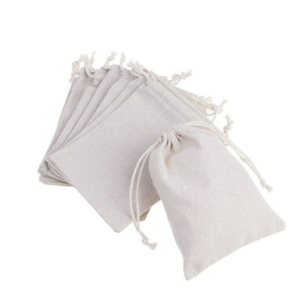 WHAMVOX 10Pcs Small Cloth Bags Jute for Gift Packaging Wedding Favor