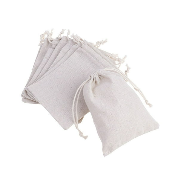 WHAMVOX 10Pcs Small Cloth Bags Jute for Gift Packaging Wedding Favor