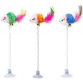 thumbnail image 1 of Cartoon Pet Cat Toy Stick Feather Rod Mouse Toy with Mini Bell Cat Catcher Teaser Interactive Cat Toy Kitten игрушки для кошек, 1 of 5