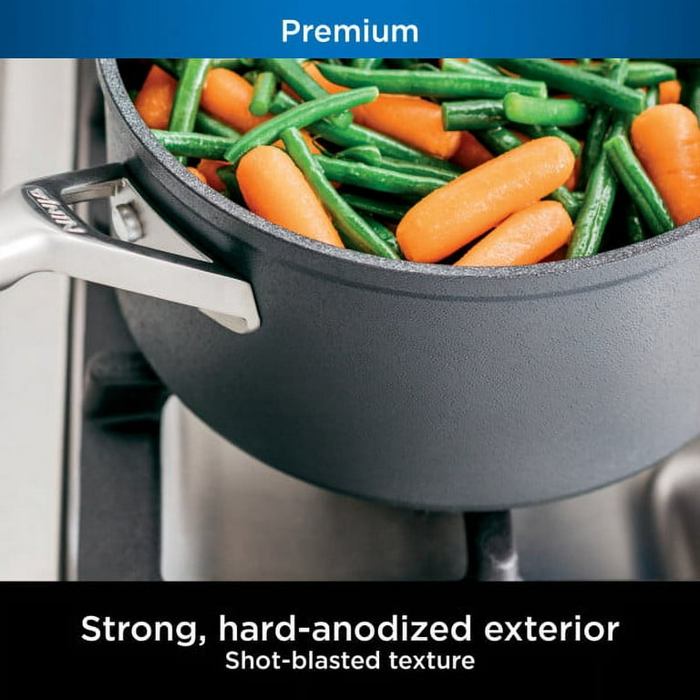 Ninja Foodi NeverStick Premium Hard-Anodized 4-Quart Saute Pan with Glass Lid