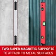 thumbnail image 5 of PROMAKER 18 inch Level, Magnetic Level with 180° 90° 45° bubbles, Shock Resistant, Aluminum Body, Level Tool with Overhead Viewing for Comfortable read PRO-NV030, 5 of 6