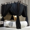 thumbnail image 3 of Dosel para cama AIOOO de doble capa, mosquitero negro para cama queen, 3 of 7