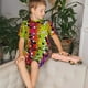 thumbnail image 4 of Balery Colorful Tie Dye Stained Glass 1 Conjunto de Pijama Infantil de Manga Corta con Estampado – Ropa de Dormir de Algodón Suave-Large, 4 of 6