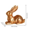 thumbnail image 3 of Binwennn Golden Easter Bunny Garden Decorative Ornaments Resurrection Rabbit Desktop Ornaments Resin Ornaments Christmas Ornament Exchange Smart Ornament Ornament Postal Ornament Small Christmas, 3 of 8