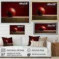 thumbnail image 4 of Designart "Deep Red Motion Sphere" Bowling Floater Framed Canvas Wall Art, 4 of 5