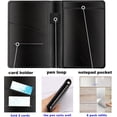 thumbnail image 4 of 9 Pieces Mini Pocket Notepad Set,Included Leather Pocket Note Pad Holder,180 Sheets 6 Pack 3×5 Inch Small Notebook Refills,2 Metal Ballpoint Pens, 4 of 7