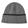 thumbnail image 2 of Aueoeo Men Chunky Wool Fisherman Short Beanie Hats Skull Cap Thick Skater Streetwear Beanie Daily Hat, 2 of 3