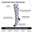 thumbnail image 2 of Pofeuu Palm Leaves Print Compression Socks for Women & Men Circulation - Best Support for Nurses,Running,Athletic,Sports, 2 of 7