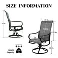 thumbnail image 2 of Patio Swivel Chairs Set of 8, Outdoor Dining Chairs with All-Weather Textilene Mesh and Metal, High Back, Patio Swivel Chairs for Patio, Deck, Garden, and Backyard（Gray）, 2 of 7