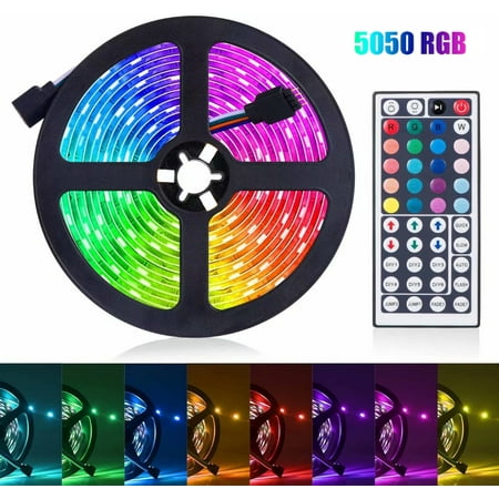 

LED Light Strip 16.4ft RGB LED Light Strip 5050 LED Tape Lights Color Changing LED Rope Lights with Remote for Home