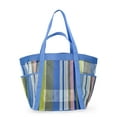 thumbnail image 2 of No Boundaries Women's Mesh Tote Bag, Multicolor Stripe, 2 of 6